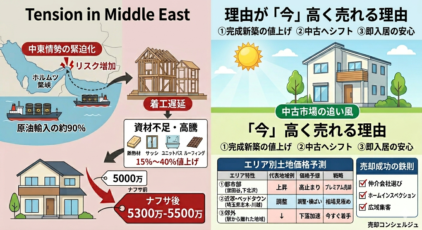 【売却時期を逃すな】ナフサショックで中古不動産バブル到来！？中古戸建が「今」高く売れる理由と拡大する地域価格格差